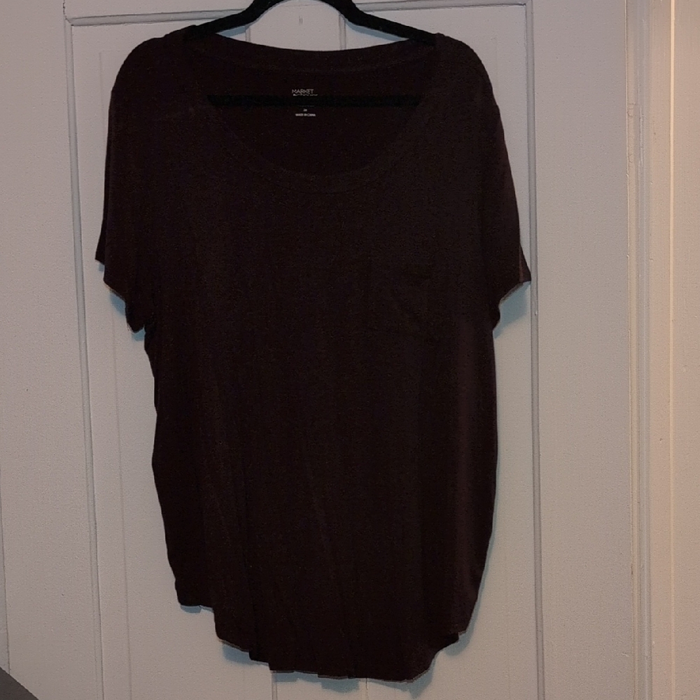 Market & Spruce Black Short Sleeve Tee